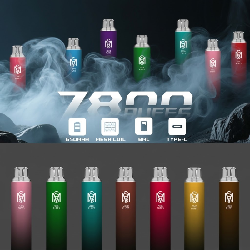 新品上市 Mso 7800 Puffs拋棄式電子煙 爅嘶大容量7800口一次性煙桿 台灣現貨|煙潮商城
