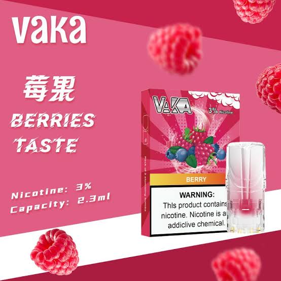 VAKA 炫彩發光電子煙彈｜2.3ml 3%尼古丁 16種口味 一盒3入 發光設計